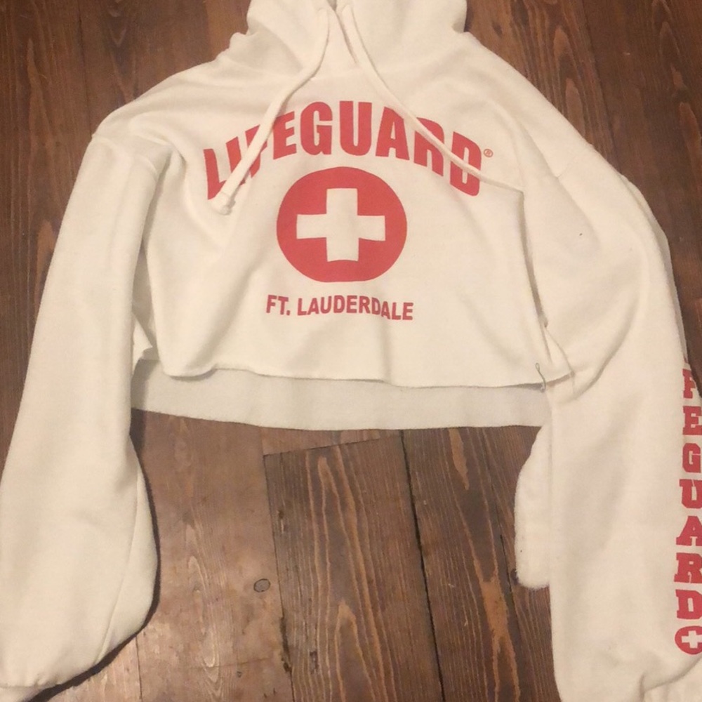 White lifeguard hood